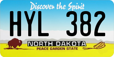 ND license plate HYL382