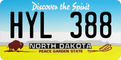 ND license plate HYL388