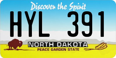 ND license plate HYL391
