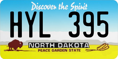 ND license plate HYL395
