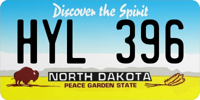 ND license plate HYL396