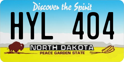 ND license plate HYL404