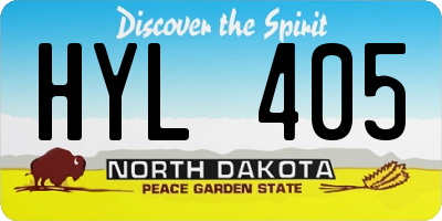 ND license plate HYL405