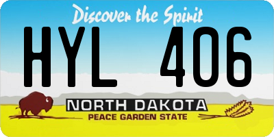 ND license plate HYL406