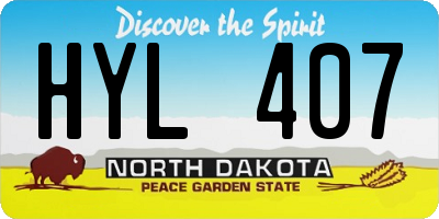 ND license plate HYL407