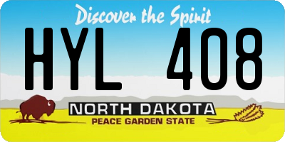 ND license plate HYL408