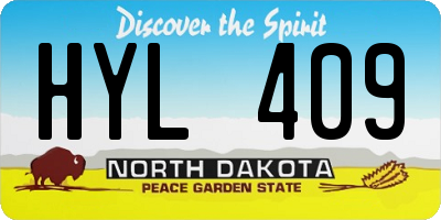 ND license plate HYL409