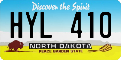 ND license plate HYL410