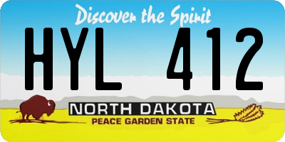 ND license plate HYL412