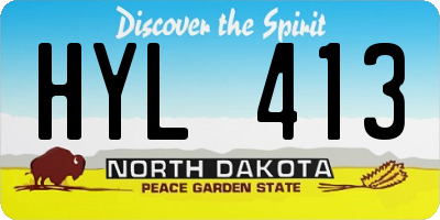 ND license plate HYL413