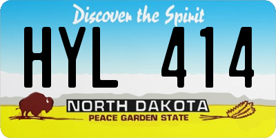 ND license plate HYL414