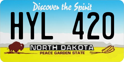 ND license plate HYL420
