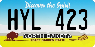 ND license plate HYL423