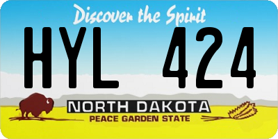 ND license plate HYL424