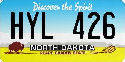 ND license plate HYL426