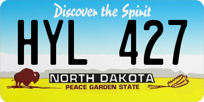 ND license plate HYL427
