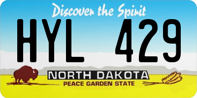 ND license plate HYL429