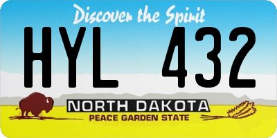 ND license plate HYL432