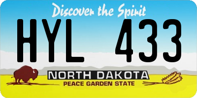 ND license plate HYL433