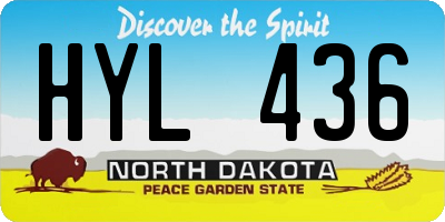 ND license plate HYL436
