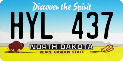 ND license plate HYL437
