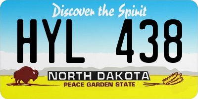 ND license plate HYL438