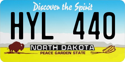 ND license plate HYL440