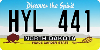 ND license plate HYL441