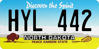 ND license plate HYL442