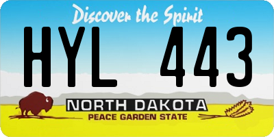 ND license plate HYL443