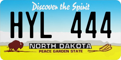 ND license plate HYL444