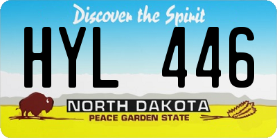 ND license plate HYL446