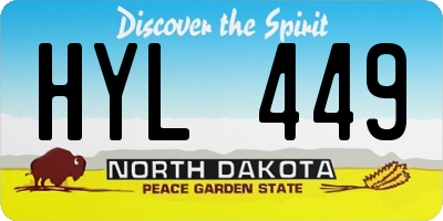 ND license plate HYL449