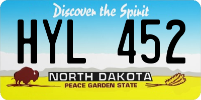 ND license plate HYL452