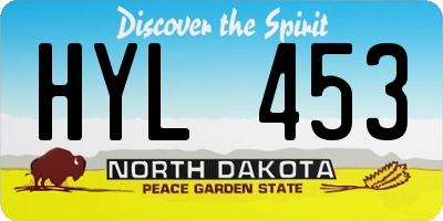 ND license plate HYL453