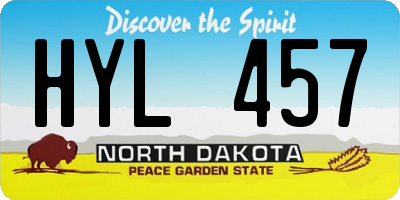 ND license plate HYL457