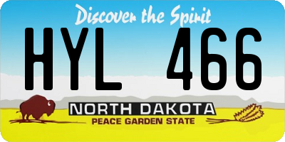 ND license plate HYL466