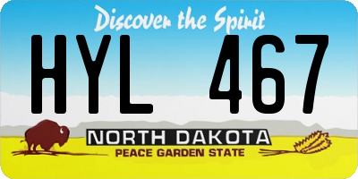 ND license plate HYL467