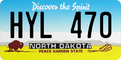 ND license plate HYL470