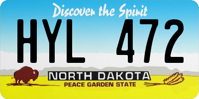 ND license plate HYL472
