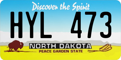 ND license plate HYL473