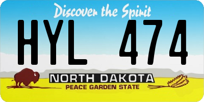 ND license plate HYL474