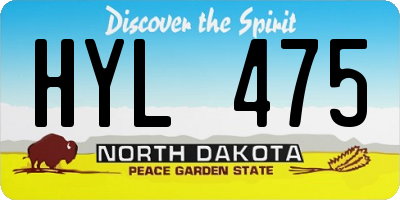 ND license plate HYL475