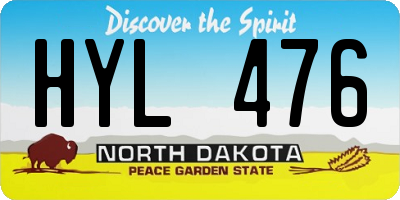 ND license plate HYL476