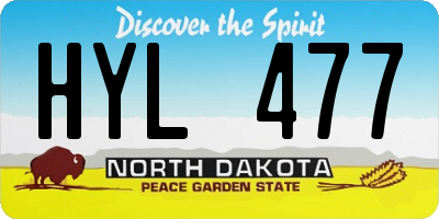 ND license plate HYL477