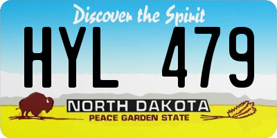 ND license plate HYL479