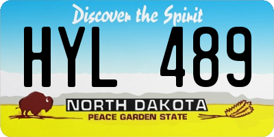 ND license plate HYL489