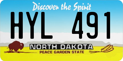ND license plate HYL491