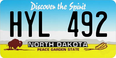 ND license plate HYL492