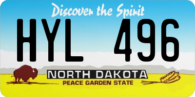 ND license plate HYL496